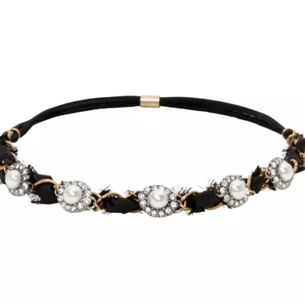 New Chloe +‎ Isabel Stretch Headband: Souviens Pearl Threaded